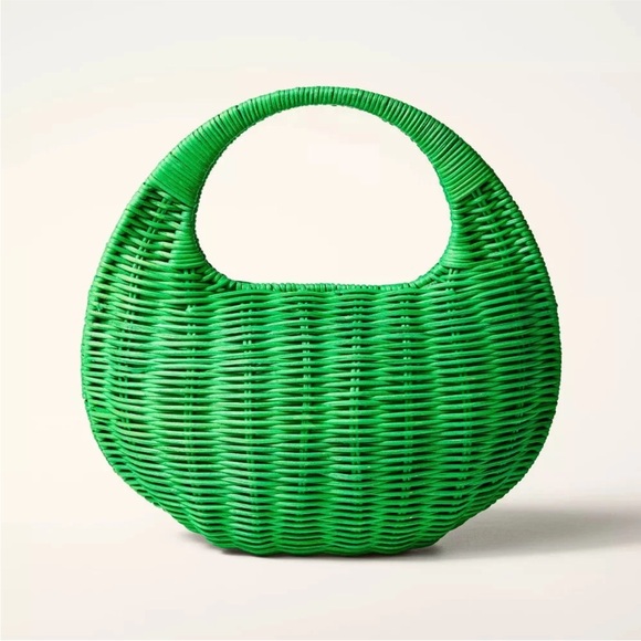 Wicker Crescent Bag - kate spade new york Green - Picture 1 of 5